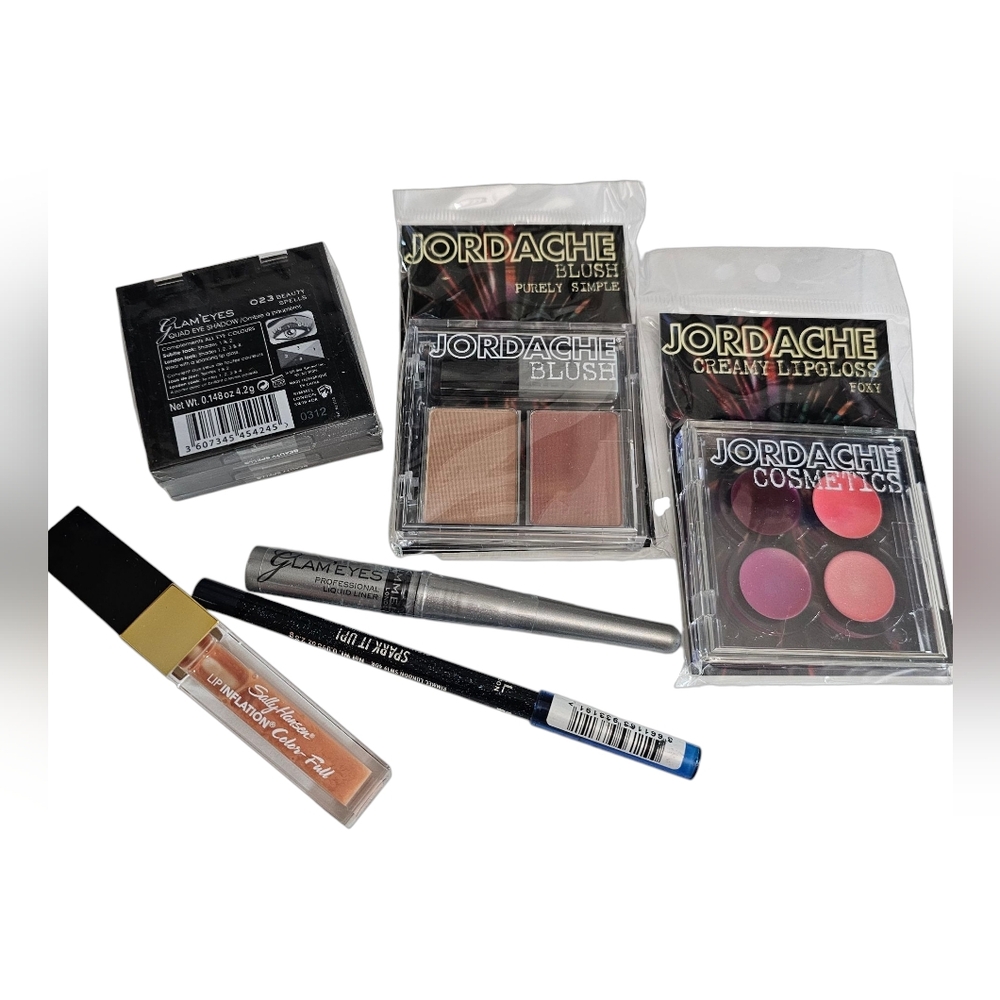 Assorted Makeup Lot Spark It Up Jane Rimmel Jordache Eyeliner Lip Gloss Blush